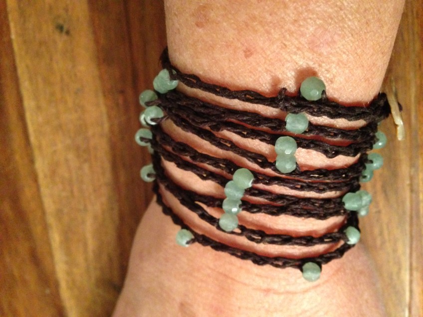 Hemp Aventurine Wrap Bracelet Projecteasier.com